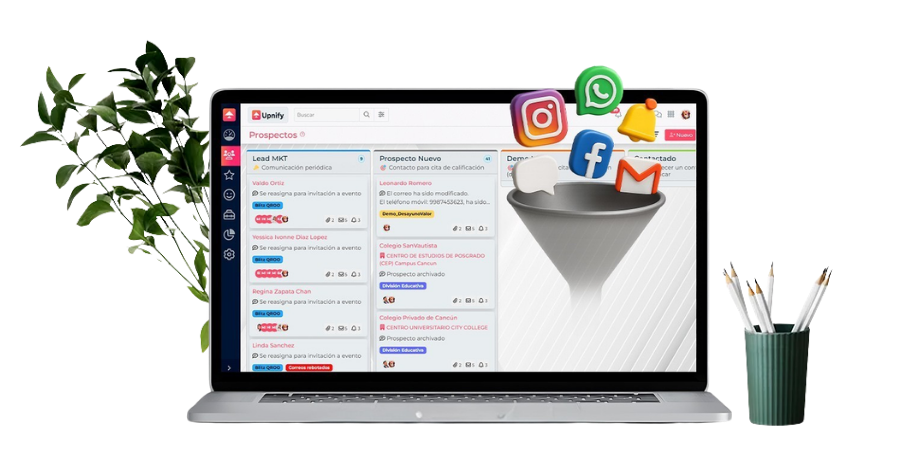 Upnify CRM para organizar pipeline y seguimiento comercial